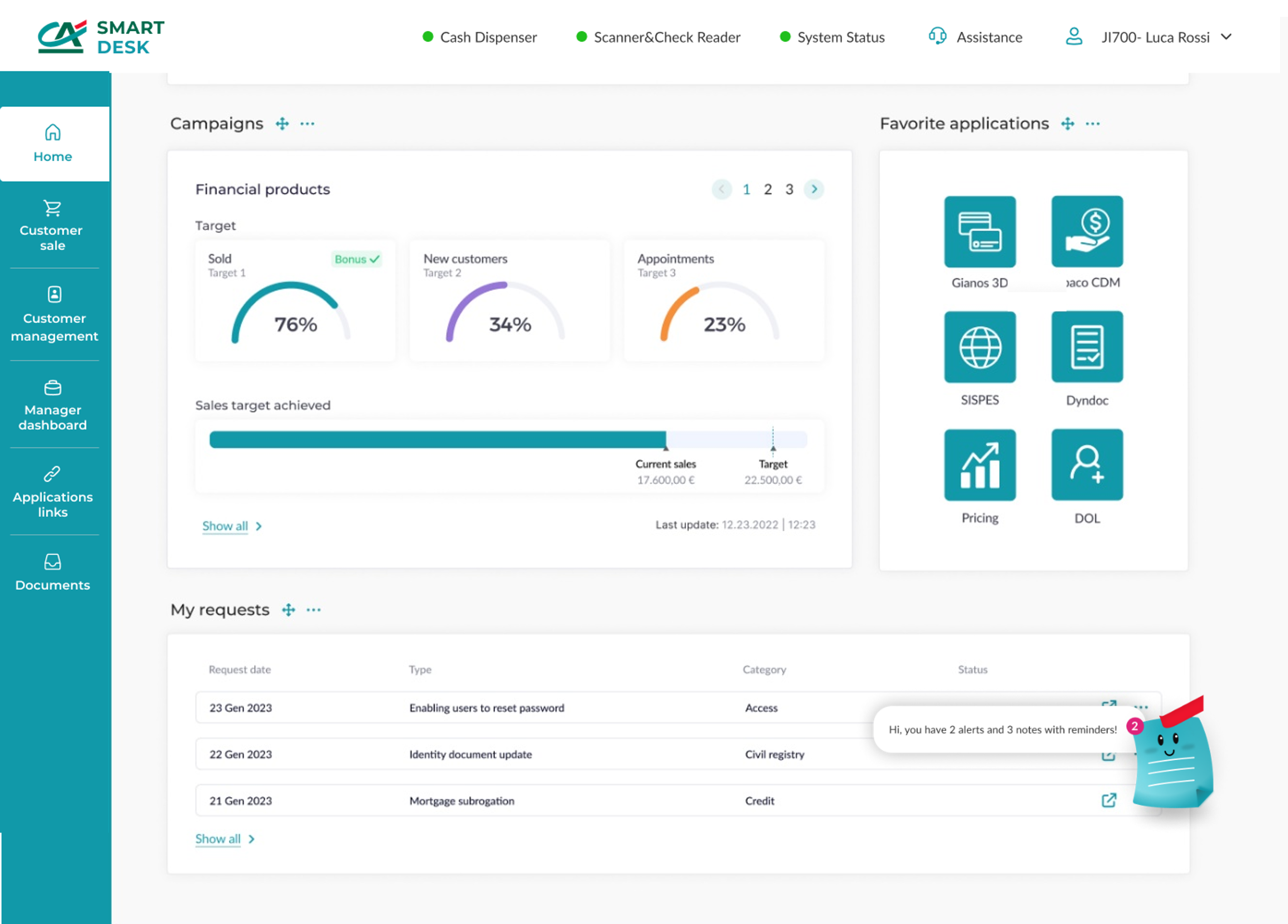 Campaign tracking and quick access